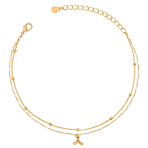 A-ENAMEL CHAIN ANKLET